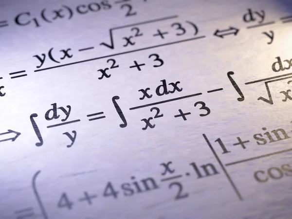 Close-up of calculus equations and integrals